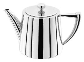 Stellar Art Deco Stainless Steel Tea Pot